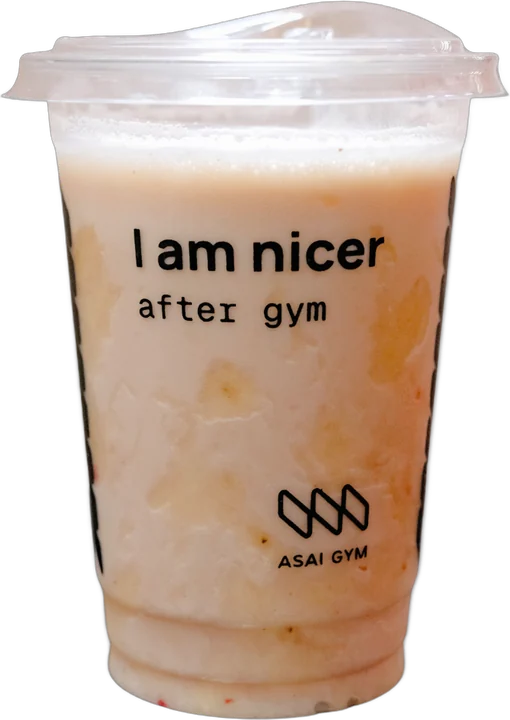 Local Celebrity smoothie in an ASAI GYM cup