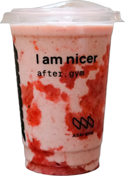 Main Character smoothie in an ASAI GYM cup