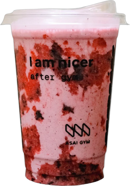No Excuses smoothie in an ASAI GYM cup